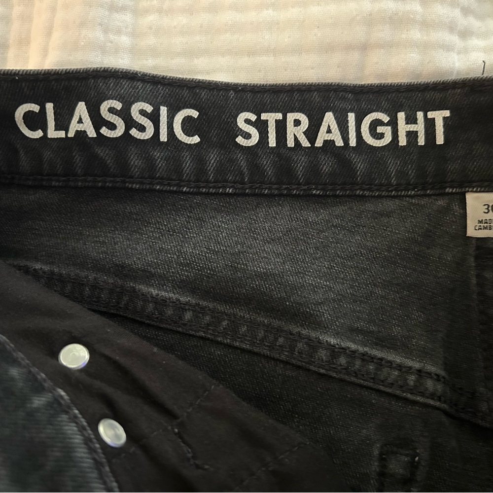 J CREW Re-Imagined Washed Black Classic Straight Leg Jeans Denim 30 10 - Picture 6 of 9